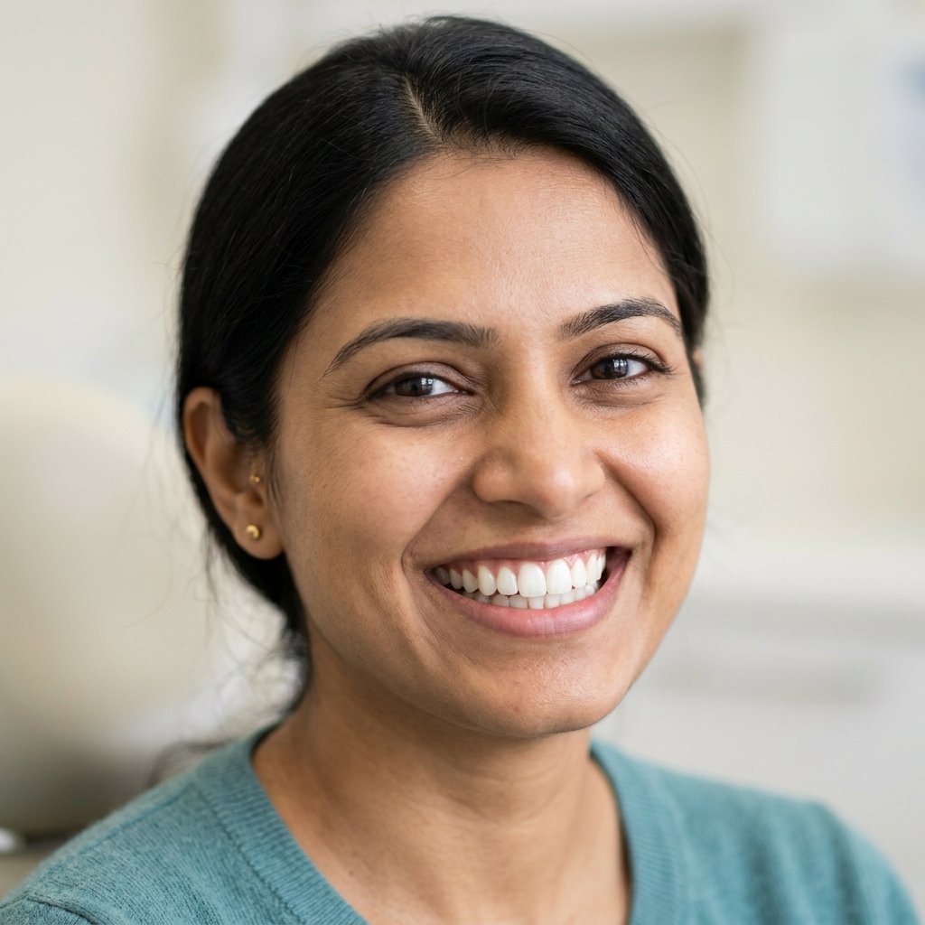 Close up of a bright healthy smile